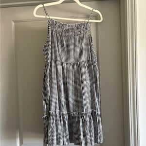 Altar'd State Black and White Gingham Mini Dress